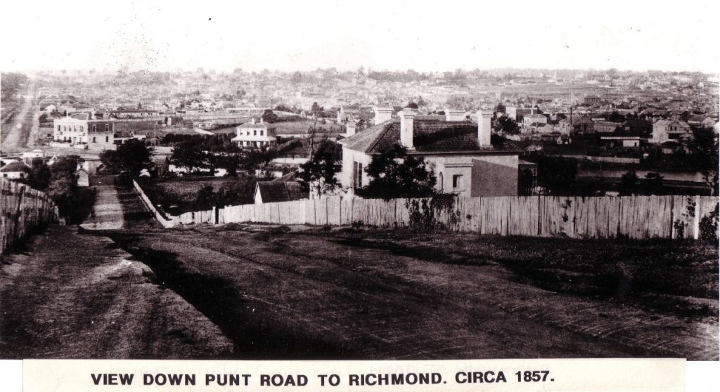 View of Cremorne from Punt Road Sth Yarra-1857